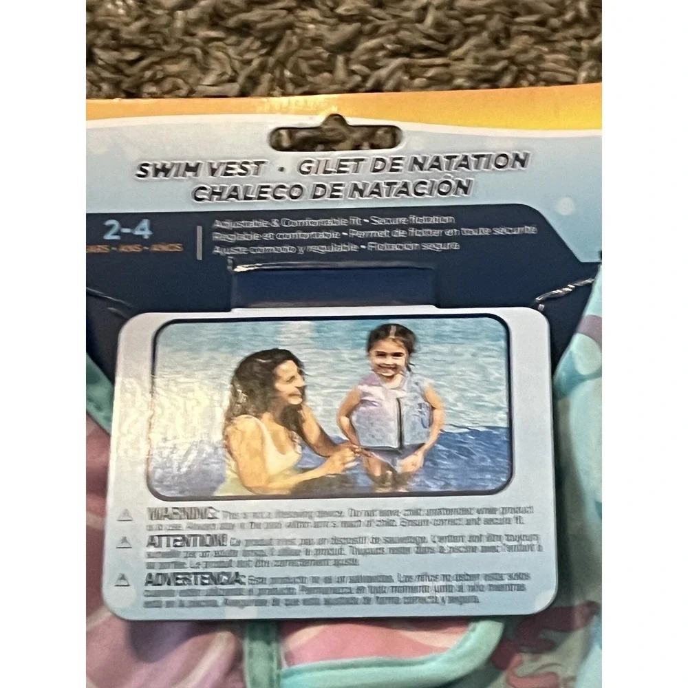 SwimWays Child‎ Swim Vest Mermaid Ages 2-4 years Step 2 Brand New